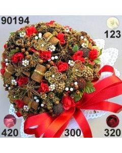 Rose star anise bouquet XL with bouillon flower / 90194