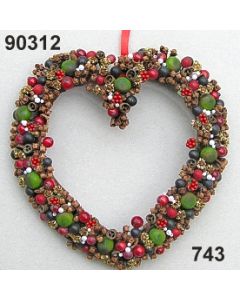 Berry deco heart big / green-red / 90312.743