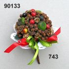 Berry deco bouquet small / green-red / 90133.743